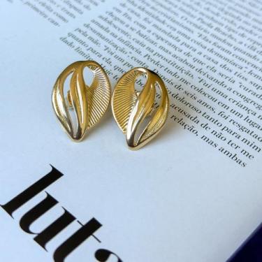 Imagem de Brinco afrodite banhado em ouro 18k - Casllu Semijoias
