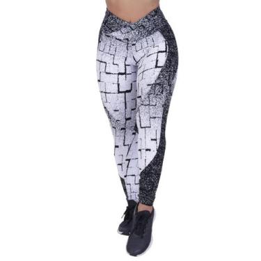 Imagem de Legging Fitness Feminina Recortes Degrade Cós Transpassado Orbis - Orb
