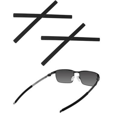 Imagem de Bwake 2 pares de meias de reposição para óculos de sol Oakley Tincup/Tincup 0,5/Pitchman/Wheel House/Wheel House RX - preto e preto