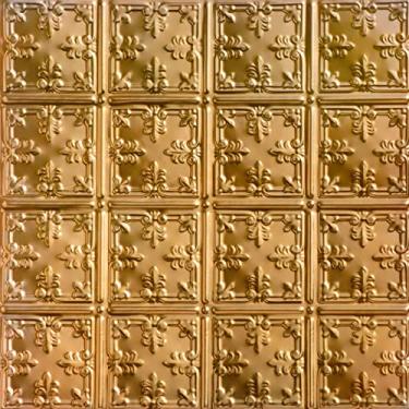 Imagem de Shanko SKPC210-lnop-24x24-N-6 azulejo de metal florentino estampado (24 m²), Lincoln Copper, pacote com 6