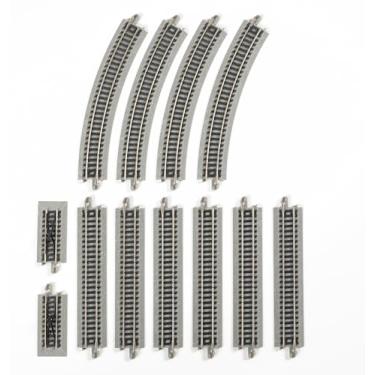 Imagem de Bachmann Trains E-Z TRACK ELECTRONIC AUTO-REVERSING SYSTEM - NICKEL SILVER E-Z TRACK With Grey Roadbed - HO Scale
