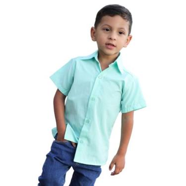 Imagem de Camisa social infantil manga curta para meninos do 1 ao 16 - Maximus, 