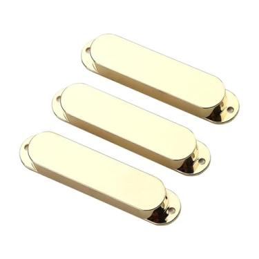 Imagem de UGPLM Capa de captador de bobina única 3 peças, fácil de instalar e remover, capa protetora de captador fechado resistente para violão acústico, peça faça, Amarelo