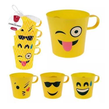 Imagem de Kit 04 Unidades Caneca Smile Emoji - ZU180 - ds