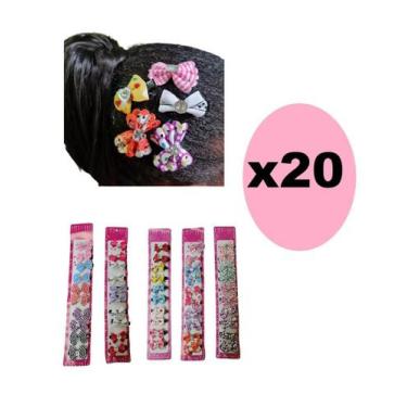 Imagem de Kit 20 Laços pequenos Infantil c/ Presilha Estampas sortidas - Lynx pr