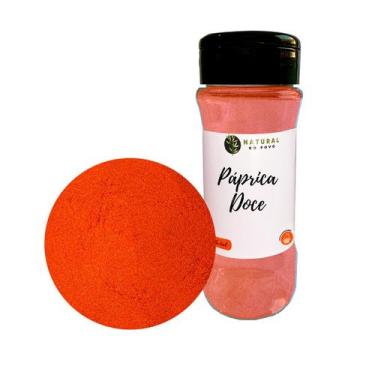 Imagem de Páprica Doce Pura Sem Conservantes Alta Qualidade Pote com Dosador 60g