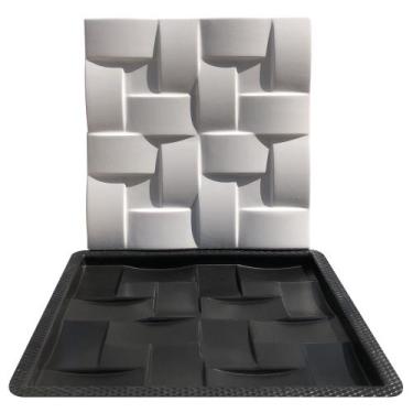 Imagem de Forma 3D Placa Gesso e Cimento - Trançado - Xmoldes Formas 3D