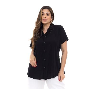 Imagem de Camisa Manga Curta Social Casual Fashion com Botões Tecido Premium Vis
