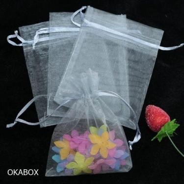 Imagem de Saquinho de organza com fita cetim 10x15 -  100 unidades - Art e festa