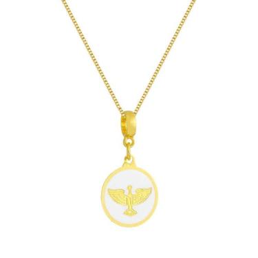 Imagem de Colar Pingente Divino Espírito Santo Banhado a Ouro 18k - Work Semijoi