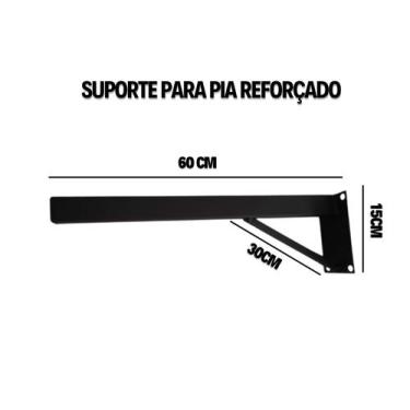 Imagem de Grapa suporte para Pia Parafusar Super Reforçado mão francesa 60cm com