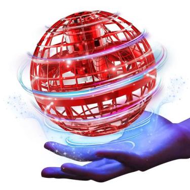 Imagem de Bola Spinner Voador Led Drone Ufo Boomer Ball - Art Brink, Vermelho