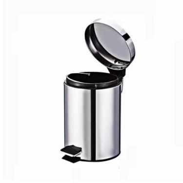 Imagem de Lixeira Inox 5 Litros Com Pedal Balde Interno Basculante  - Evolução I