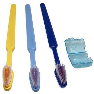 Imagem de 50 Escova dental infantil macia com protetor de cerdas - Medfio