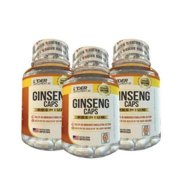 Imagem de Ginseng Caps - 60 Caps 500Mg Kit Com - 3 Potes - LIDER VENDAS