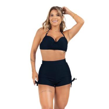 Imagem de Biquíni Short Plus Size Bojo - WA modas, Preto, 54