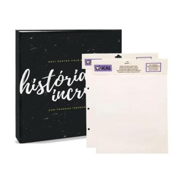 Imagem de Kit Álbum Autocolante Histórias + 2 Refil Ical