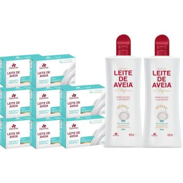 Imagem de 02UN Hidratante + 8UN Sabonete Leite De Aveia Hipoalergenico