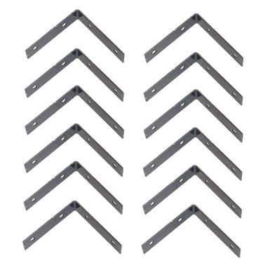 Imagem de Kit 12 Chapa L Fixação Emenda Vigas Colunas Telhados 30X30Cm