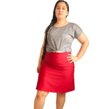 Imagem de Shorts Saia Fitness Plus size  do G1 ao G4 em suplex moda evangélica -