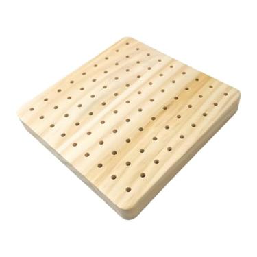 Imagem de Bothyi Titular arte do prego polonês cabeça organizador base de madeira moagem cabeça caixa armazenamento bit ferramenta titular armazenamento para casa, 81 Buracos