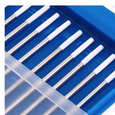 Imagem de 10 Pcs Eletrodo Tungstênio 3,25mm Ponta Branca 0,8% Zircônio - 000021