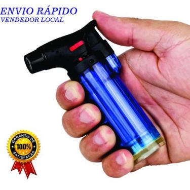 Imagem de Mini Maçarico Automático A Gás Recarregável Acendimento Culinário - Bj