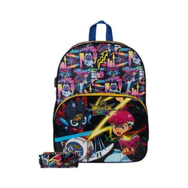 Imagem de Kit Escolar Mazica Mochila Costas + Estojo Anime Original - Dermiwil