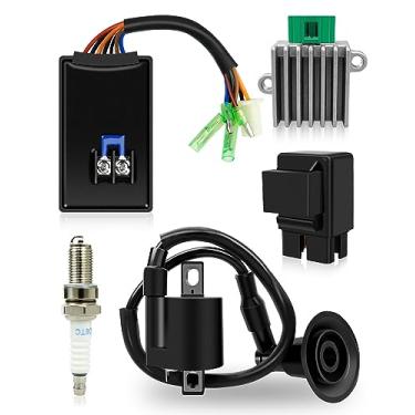 Imagem de WUMZIJ Kit de Bobina de Ignição com Caixa Cdi de 5 Unidades Adequado para Polaris Sportsman 90 Scrambler 90 50 Predator 90 50 2001-2007 com Regulador de Tensão, Retificador, Relé de Partida, Solenóide