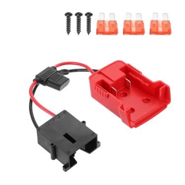 Imagem de HARFINGTON Conversor de adaptador de bateria para bateria de 18 V DIY Rc Car Truck, kit de conversão de bateria com fio 12AWG, conector de chicote de fios, 8 peças, vermelho