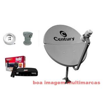 Imagem de Nova Parabólica Century Bipartida 60cm com Recepitor Bedin  SatHD