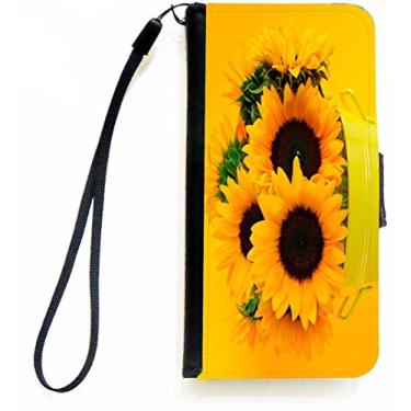 Imagem de Rikki Knight Capa carteira flip girassóis em vaso para iPhone com aba magnética para Apple iPhone 5c