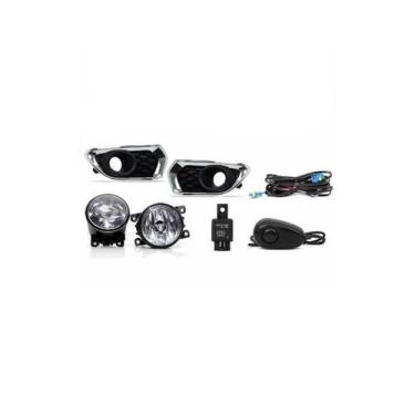 Imagem de Kit Farol Milha Renault Sandero 2015 2016 2017 Moldura Cromo - Zapos /