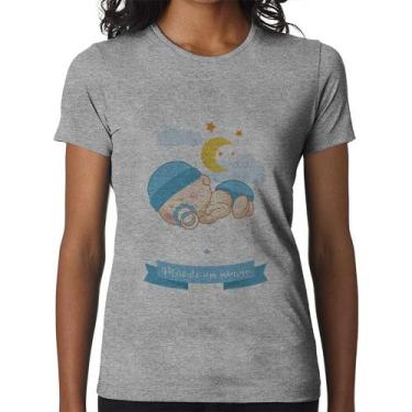 Imagem de Baby Look Mãe de um menino - Foca na Moda, Cinza, G