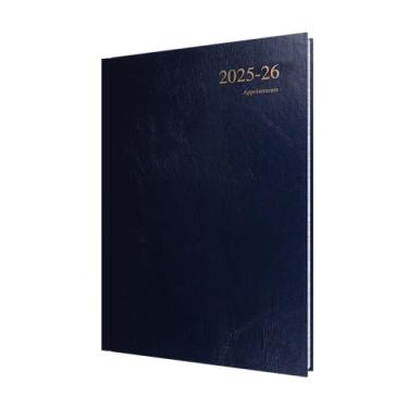 Imagem de Collins Agenda "Essentials" de 12 meses de meio/ano acadêmico, julho de 2025 a julho de 2026, diário de compromissos dia-a-página, capa dura A4, azul escuro