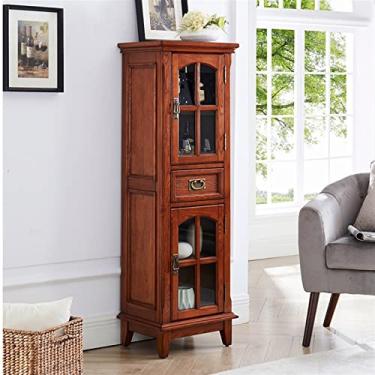 Imagem de LICONG-2020 Armário de vinho armário de vinho armário lateral de banheiro simples casa de banho piso estreito livre armário lateral armazenamento um armário para armazenar bebidas alcoólicas (cor: B)