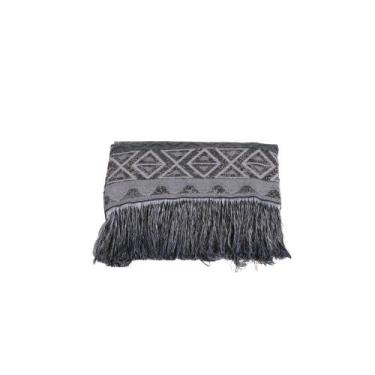 Imagem de Manta Xale Rustic Jacquard 1pç 60% Algodão 40% Poliéster - Cinza - Lil