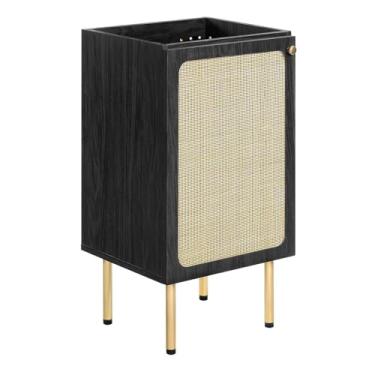 Imagem de Modway Armário de banheiro Chaucer 45,72 cm preto (lavatório não incluído)