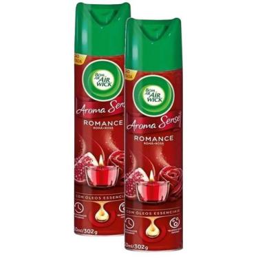 Imagem de 2 Air Wick Bom Ar Adorizador Aroma Romance Romã + rosa 360ml