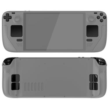 Imagem de eXtremeRate Conjunto completo de botões de substituição para console portátil Steam Deck OLED, preto DIY personalizado ABXY D-pad Trackpad botões com ferramentas para console OLED Steam Deck