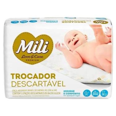 Imagem de Lençol Trocador Absorvente Descartável Mili Love&Care Com 5 Unidades