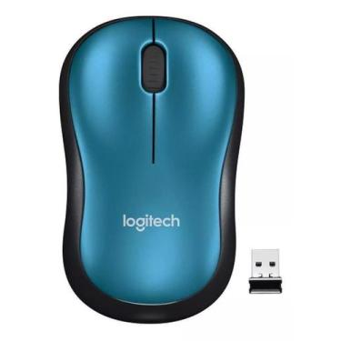 Imagem de Mouse Sem Fio Logitech M185 Com Pilha Inclusa - Azul