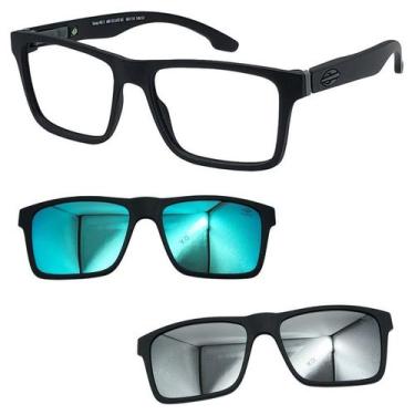 Imagem de Oculos Mormaii Swap NG 2 6153 AFE com 2 Clipon Azul e Prata, Azul, Pra