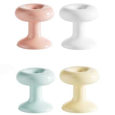 Imagem de CIXVOEMK Botão de descarga de vaso sanitário, botão de descarga de vaso sanitário feminino, levantador de tampa de vaso sanitário, ajudante de botão doméstico, empurradores de banheiro de donut (4