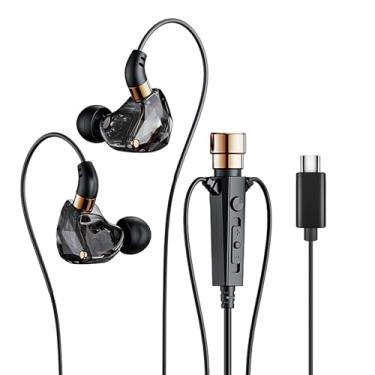 Imagem de Jeirdus Fones de ouvido intra-auriculares KT-02 com fio, conectores metálicos de 3,5 mm, fones de ouvido embutidos com isolamento de ruído, para músicos, cantores, no palco, graves HiFi de estúdio