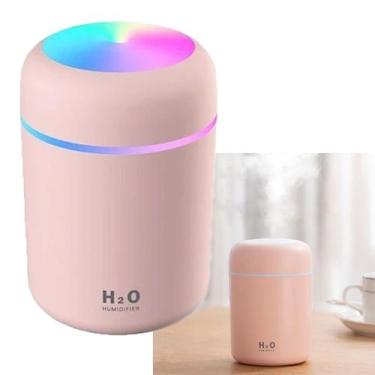 Imagem de Umidificador H2o Lumen Difusor Usb 300ml Led Cor:Rosa - Shopmix