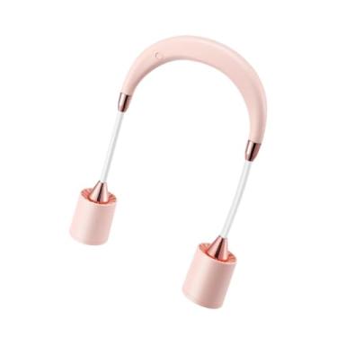 Imagem de Generic Ventilador pendurado no pescoço portátil Circuladores de ar poderosos Fan multifuncional pequeno ventilador de resfriamento tranquilo para carro em, Rosa