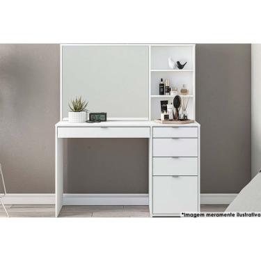 Imagem de Penteadeira Camarim Juvenil Blum c/ 5 Gavetas Branco - Politorno