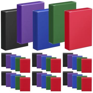 Imagem de Jexine Caixa de cartas vazia com 50 peças, porta-cartas, organiza armazenamento, caixa de jogo de tabuleiro, serve para troca de beisebol (vermelho, azul, verde, preto, roxo)