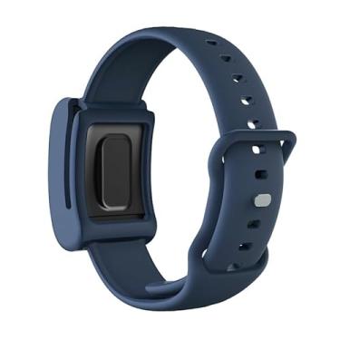 Imagem de Emilydeals Pulseiras para Whoop 4.0 - Pulseira de silicone macio de substituição para monitor de atividades e fitness Whoop (azul escuro)